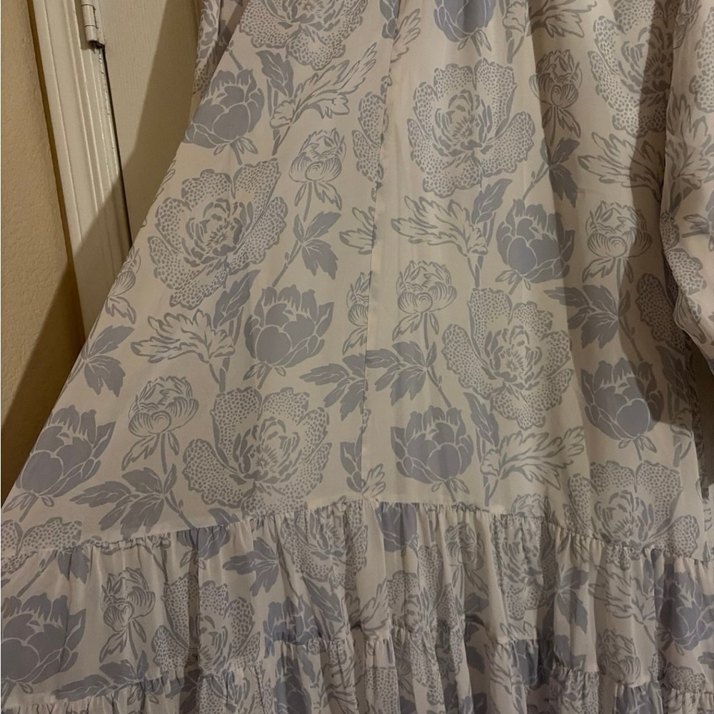 Dainty Jewells Pastel Blue and Cream Floral Maxi Dress - Picture 2 of 4
